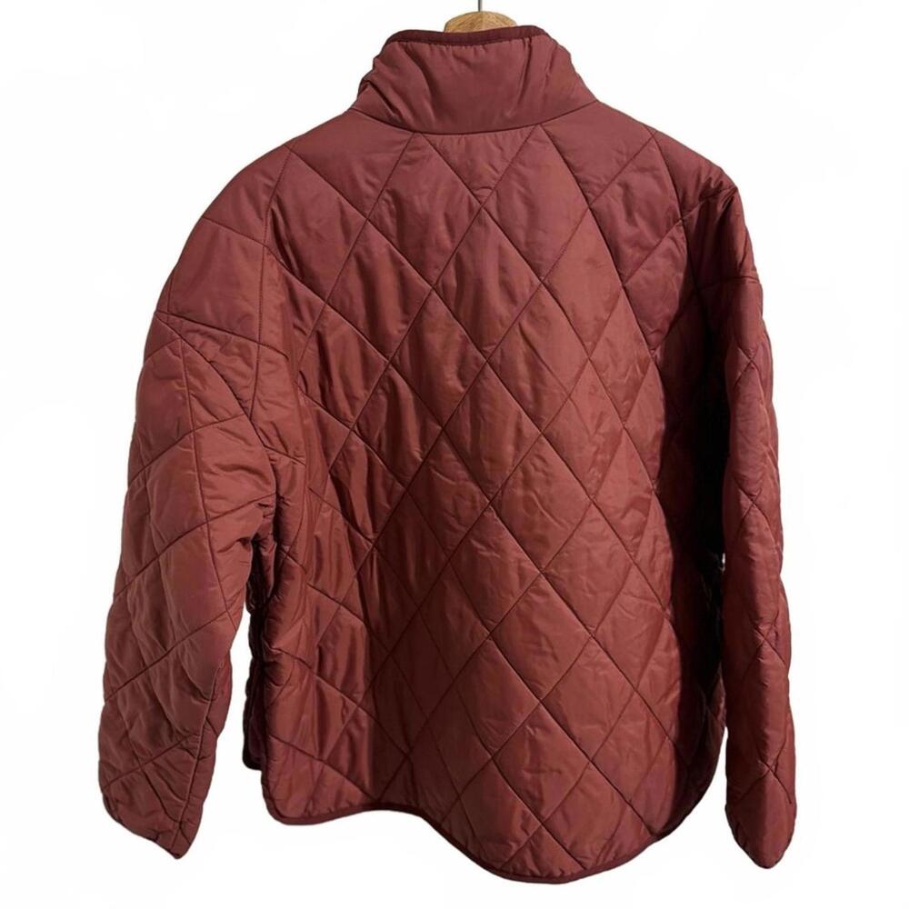 Alpine Design Quilted Pullover Jacket Rust Red - Picture 2 of 5